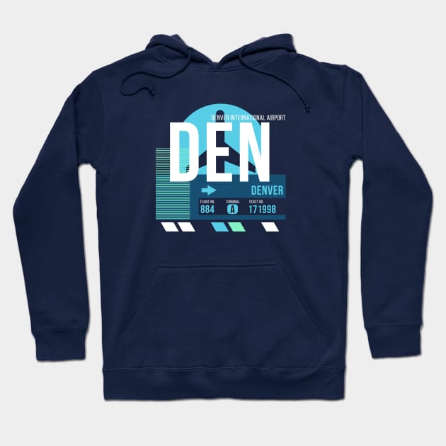 Denver (DEN) Airport // Sunset Baggage Tag Hoodie by Now Boarding